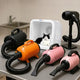 Different types of pet dryers including a smart pet dryer box with a cat inside