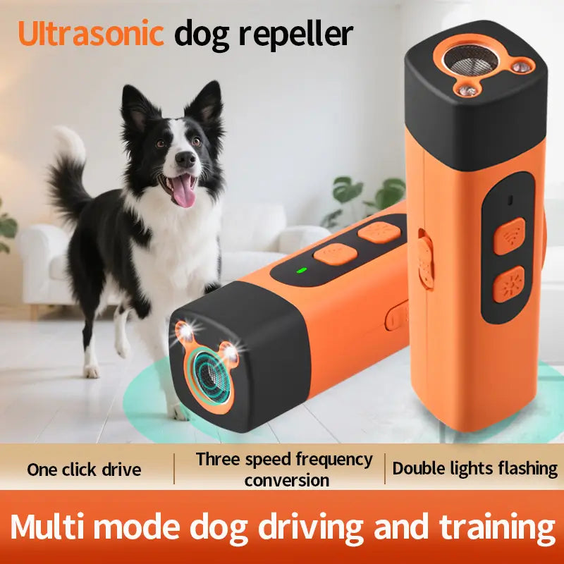 Multifunctional ultrasonic dog training and repelling device with 3 speed conversion