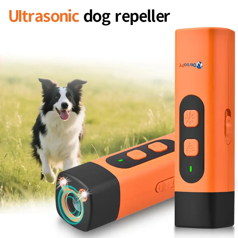 Ultrasonic dog repeller for outdoor dog training and barking control