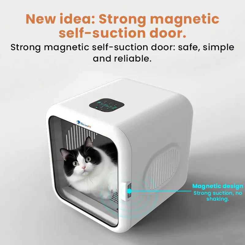 Duplicate image showing large pet hair dryer with dual pet capacity